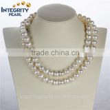 11-12mm AA- potato freshwater pearl necklace wholesale, chunky pearl necklace