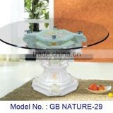 Modern Classic Glass Top Coffee Table Furniture For Living Room In White Colour