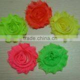 2.5" Shabby Trim , Shabby Chiffon Rosette Shabby Flower for Hair Accessory thumbnail-1