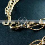 18cm 14K Light Gold Plated Brass Faceted Rhombic Link Fashion DIY Bracelet Supplies 1900059 thumbnail-3