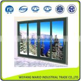 two track aluminium sliding windows with smooth track and flexible window sash