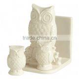 Personalized Handmade Color Glazed Decorative Ceramic Owl Napkin Holder Set