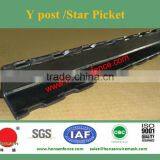 Black Painted Y Post /star Picket ,use for Garden Fence