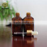 30ml 40ml 50ml Amber Square Essential Oil Glass Bottle With Pump Dropper thumbnail-4