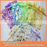 Beautiful Handbag Organza Gift Bag With Printing Customerized Pattern With Drawing Pouch Logo thumbnail-1