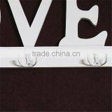 White LOVE Letters Modern Clothes Hangers Coa Track Coat Hook Hanging Wall Hanging Wooden Letter Wall Hook thumbnail-3
