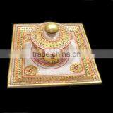 Indian Marble Dry Fruit Box With Tray, Deepawali Gift Box, Wedding Gifts, Decorative Sweets Box, Fancy Dry Fruits Box With Tray thumbnail-1