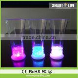 LED illuminated liquid active decoration glass