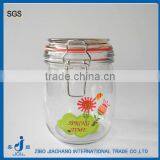 Airtight Printed Glass Jam Honey Storage Jar With Latch Top Lid thumbnail-1