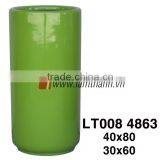 Southern Vietnam Exporter Ancient Decor Round Tall Green Poly Glossy Vase thumbnail-1