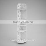 2017 New Design 5 Tier Corner Shelf Multi-Layer White High Gloss Shelf Corner Rack White Carved Storage thumbnail-2