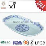 High Quality,Melamine Chinese Style Blue and White Design Rectangular Plates thumbnail-1