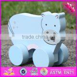 2017 New Products Kids Animal Toy Wooden Toy Wheels W04A317 thumbnail-3