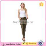 Ladies Fashion Tight/Leggings PU Pants/Trousers in Green Colour