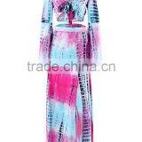 Long Skirt With Kurti and Tops for Women's Bohemian 2 Piece Crop Top High Waist Maxi Skirt Dress Set thumbnail-5