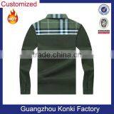 Blank Cotton Long Sleeve Polo Shirt thumbnail-2