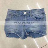 Yiwu Stock Apparel Blue Denim Summer Cotton Kids Shorts thumbnail-1