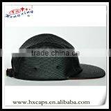 Black Country Snapback Hats Snakeskin Leather 5 Panel Blank thumbnail-1