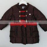 2016 Baby Girls Brown Color Printed Cotton Padded Coat for Winter thumbnail-1