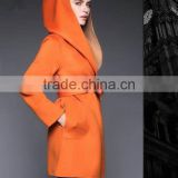 100% hand made 100% wool winter women coat