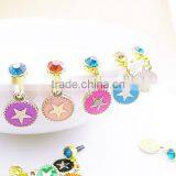 Beautiful Star Pattern Pendant Phone Charms Metal Round Charm Dustproof Jewelry With Crystals thumbnail-2