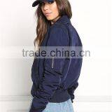 MGOO 2017 New Designs Bomber Jackets Custom Long Sleeves Zip Up Girls Fancy Jacket Winter Tops Brand thumbnail-5