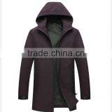 Wholesale Mens Mid Length Hoody Casual Coat Jacket With Contrast Trims thumbnail-3