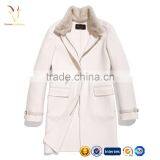 Korea Style Woolen Winter Coat,Women Winter Long Coat With Fur Collar thumbnail-2