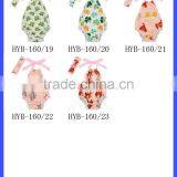 High Quality Kids St. Patricks Day Item Clover Printed Halter Design Newborn Baby Hairboll Romper thumbnail-6