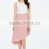 Www Six Photo Com Ladies Pink Chiffon Asymmetrical Skirt thumbnail-3