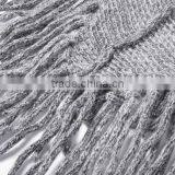 2017 Ladies Stylish Custom Made Tassels Hem Pullover Sweater Poncho With Best Quality thumbnail-6