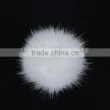 Wholesale Wedding Decoration White 50mm Sable Fur Pom Pom Balls thumbnail-1