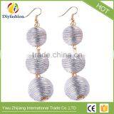 New Hot Ball Layer Color Wedding Statement Earrings For Women Fashion Jewelry Drop Dangle Earrings thumbnail-6
