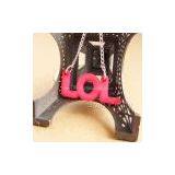 Funny Red LOL Shape Resin Pendant Fashion Necklace thumbnail-1