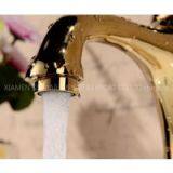 Modern Single Lever Polished Brass Bathroom Faucet thumbnail-3