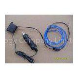 4mm / 5mm Electroluminescent LED EL Wire With DC 12V Inverter For Door And Wall