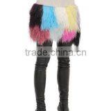 YR947 Fringed Patchwork Mongolia Wool Skirt Real Timbet Lamb Fur Skirt thumbnail-3