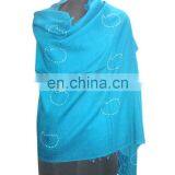 Silk Pashmina Wool Shawls With Swarvoski Crystal thumbnail-4
