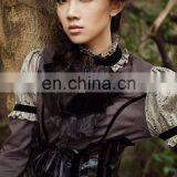 Steampunk Gothic Jabot-collar With Laces Hands of the Clock and Gear thumbnail-6