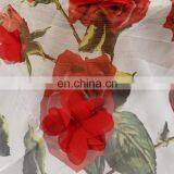 2017 Print Fabric Polyester Textile Rose Flower 3D Lace Fabric thumbnail-4