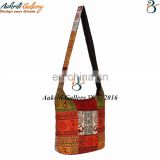 Indian Handmade Multi-Purpose Shoppers Bag Tribal Shoulder Bag Ethnic Designer Patch Om Fashionable Stylish