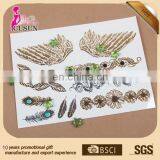 skin safe jewelry top fashion gold and silver foil temporary tattoo sticker