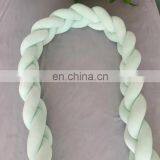 Wholesale Baby Safe Bumper Knot Pillow Mixed Colors Chunky Knit Baby Bedding Cradle Bumper thumbnail-6