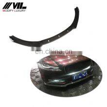 Carbon Fiber Front Bumper Spoiler Lip for Jaguar XF Prestige Base Sedan 2016-2019 thumbnail-1