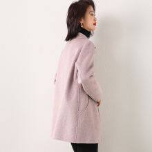 The New 2021 Simple Commuter Single-breasted Double-faced Wool Coat for Women thumbnail-2