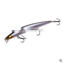 130mm 15g New Long Big Extremely Competitive Treble Hooks Seabass Minow Hard Fishing Lure thumbnail-1