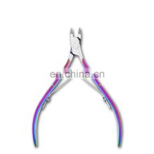 Professional Stainless Steel Rainbow Nail Tools Tweezers Tools Titanium Cuticle Nail Clippers