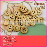 Coated Warter Proof Flatback Rim Natural Wooden Shirts Button thumbnail-1