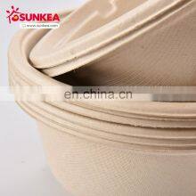 Sunkea 100% Biodegradable Food Packaging Wheat Straw Pulp Bowl Disposable Paper Eco-friendly Customized thumbnail-3