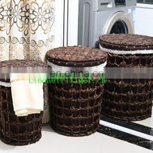 China Factory Wicker Straw Weave Laundry Basket With Lids